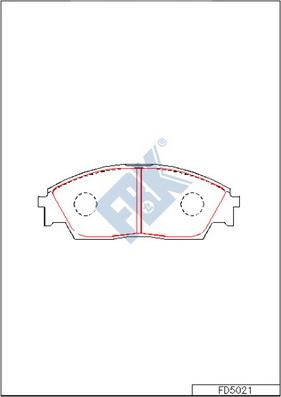 FBK FD5021 - Комплект спирачно феродо, дискови спирачки vvparts.bg