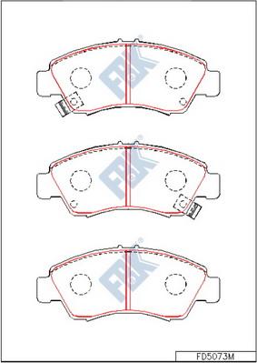 FBK FD5073M - Комплект спирачно феродо, дискови спирачки vvparts.bg