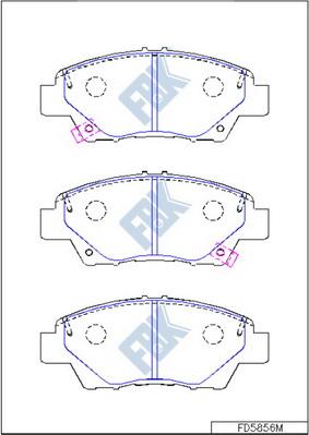 FBK FD5856M - Комплект спирачно феродо, дискови спирачки vvparts.bg