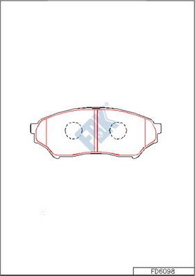 FBK FD6098 - Комплект спирачно феродо, дискови спирачки vvparts.bg