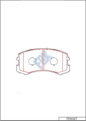 FBK FD6097 - Комплект спирачно феродо, дискови спирачки vvparts.bg