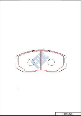 FBK FD6066 - Комплект спирачно феродо, дискови спирачки vvparts.bg