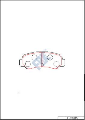 FBK FD6005 - Комплект спирачно феродо, дискови спирачки vvparts.bg