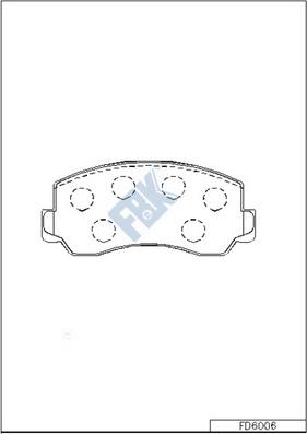 FBK FD6006 - Комплект спирачно феродо, дискови спирачки vvparts.bg