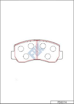 FBK FD6014 - Комплект спирачно феродо, дискови спирачки vvparts.bg