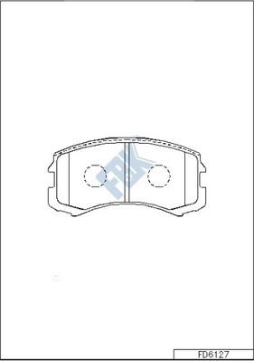 FBK FD6127 - Комплект спирачно феродо, дискови спирачки vvparts.bg