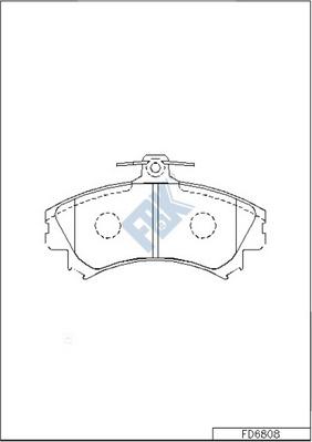 FBK FD6808 - Комплект спирачно феродо, дискови спирачки vvparts.bg