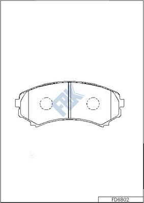 FBK FD6802 - Комплект спирачно феродо, дискови спирачки vvparts.bg