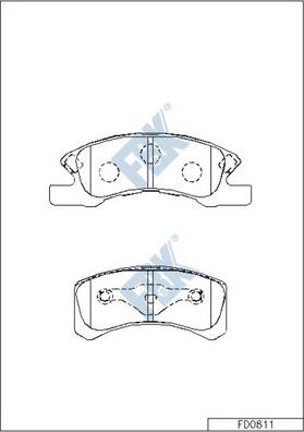 FBK FD0811 - Комплект спирачно феродо, дискови спирачки vvparts.bg