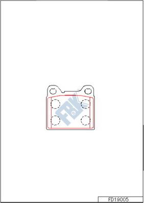 FBK FD19005 - Комплект спирачно феродо, дискови спирачки vvparts.bg