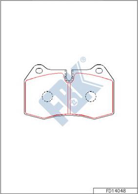 FBK FD14048 - Комплект спирачно феродо, дискови спирачки vvparts.bg