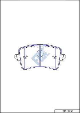 FBK FD15008 - Комплект спирачно феродо, дискови спирачки vvparts.bg