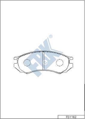 FBK FD1162 - Комплект спирачно феродо, дискови спирачки vvparts.bg