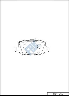 FBK FD11062 - Комплект спирачно феродо, дискови спирачки vvparts.bg