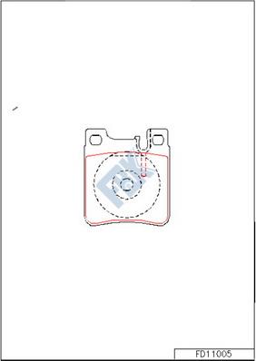 FBK FD11005 - Комплект спирачно феродо, дискови спирачки vvparts.bg