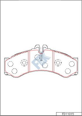 FBK FD11015 - Комплект спирачно феродо, дискови спирачки vvparts.bg