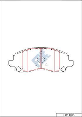 FBK FD11029 - Комплект спирачно феродо, дискови спирачки vvparts.bg