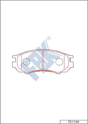 FBK FD1184 - Комплект спирачно феродо, дискови спирачки vvparts.bg