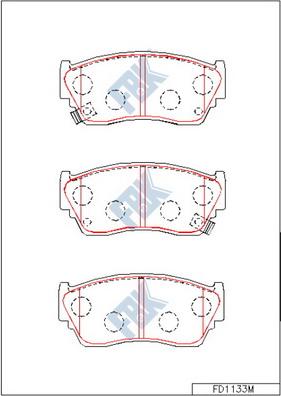 FBK FD1133M - Комплект спирачно феродо, дискови спирачки vvparts.bg