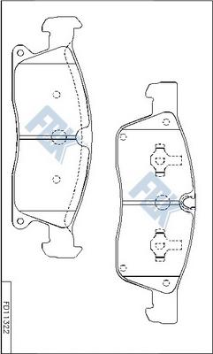 FBK FD11322 - Комплект спирачно феродо, дискови спирачки vvparts.bg