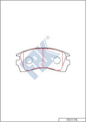 FBK FD1176 - Комплект спирачно феродо, дискови спирачки vvparts.bg