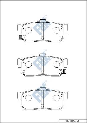 FBK FD1853M - Комплект спирачно феродо, дискови спирачки vvparts.bg