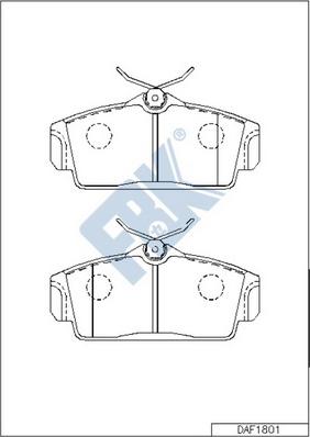 FBK FD1801 - Комплект спирачно феродо, дискови спирачки vvparts.bg