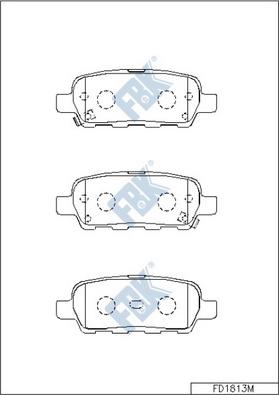 FBK FD1813M - Комплект спирачно феродо, дискови спирачки vvparts.bg