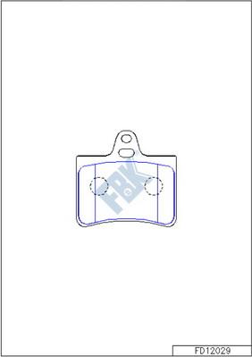 FBK FD12029 - Комплект спирачно феродо, дискови спирачки vvparts.bg