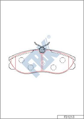 FBK FD1213 - Комплект спирачно феродо, дискови спирачки vvparts.bg