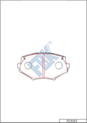 FBK FD3093 - Комплект спирачно феродо, дискови спирачки vvparts.bg