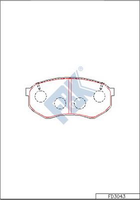 FBK FD3043 - Комплект спирачно феродо, дискови спирачки vvparts.bg