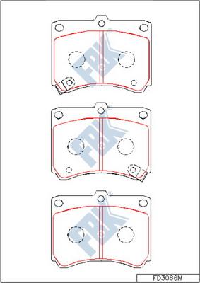 FBK FD3066M - Комплект спирачно феродо, дискови спирачки vvparts.bg