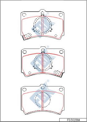 FBK FD3028M - Комплект спирачно феродо, дискови спирачки vvparts.bg