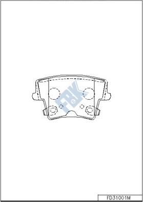 FBK FD31001M - Комплект спирачно феродо, дискови спирачки vvparts.bg