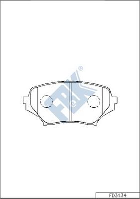 FBK FD3134 - Комплект спирачно феродо, дискови спирачки vvparts.bg