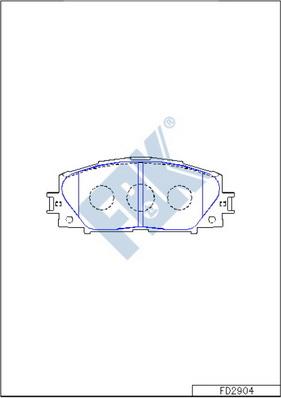 FBK FD2904 - Комплект спирачно феродо, дискови спирачки vvparts.bg