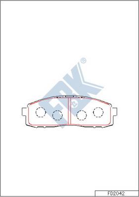 FBK FD2042 - Комплект спирачно феродо, дискови спирачки vvparts.bg