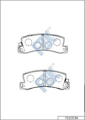 FBK FD2053M - Комплект спирачно феродо, дискови спирачки vvparts.bg