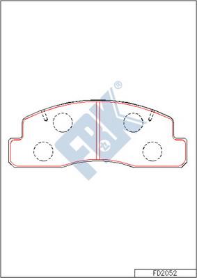 FBK FD2052 - Комплект спирачно феродо, дискови спирачки vvparts.bg