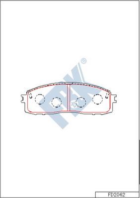 FBK FD2062 - Комплект спирачно феродо, дискови спирачки vvparts.bg