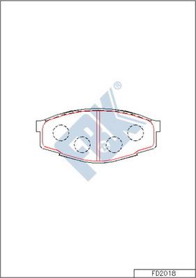 FBK FD2018 - Комплект спирачно феродо, дискови спирачки vvparts.bg