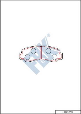 FBK FD2028 - Комплект спирачно феродо, дискови спирачки vvparts.bg