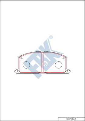 FBK FD2023 - Комплект спирачно феродо, дискови спирачки vvparts.bg