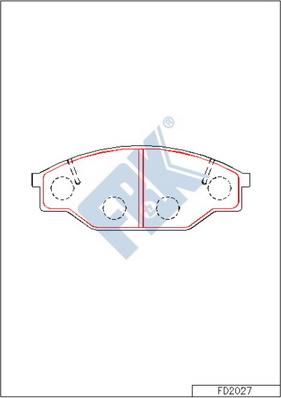 FBK FD2027 - Комплект спирачно феродо, дискови спирачки vvparts.bg