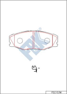 FBK FD2153M - Комплект спирачно феродо, дискови спирачки vvparts.bg