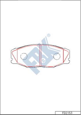 FBK FD2153 - Комплект спирачно феродо, дискови спирачки vvparts.bg