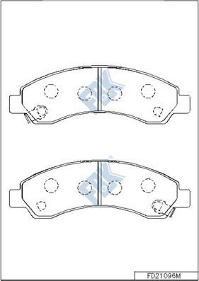 FBK FD21096M - Комплект спирачно феродо, дискови спирачки vvparts.bg