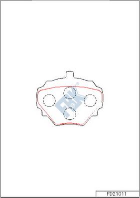 FBK FD21011 - Комплект спирачно феродо, дискови спирачки vvparts.bg