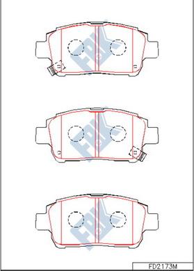 FBK FD2173M - Комплект спирачно феродо, дискови спирачки vvparts.bg